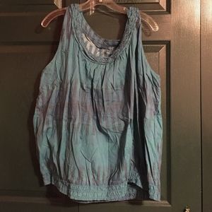 Sonoma Teal/Black Scrunch Tank Top